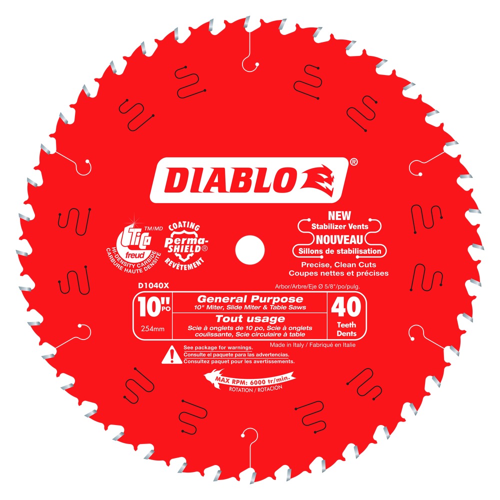 Diablo D1040X 10 in. x 40 Tooth General Purpose Saw Blade